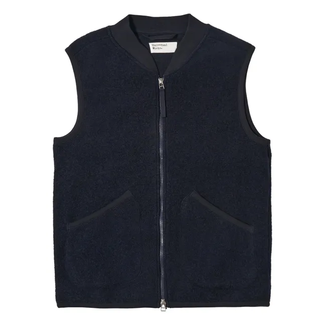 Gilet Zippé Sans Manches | Bleu marine