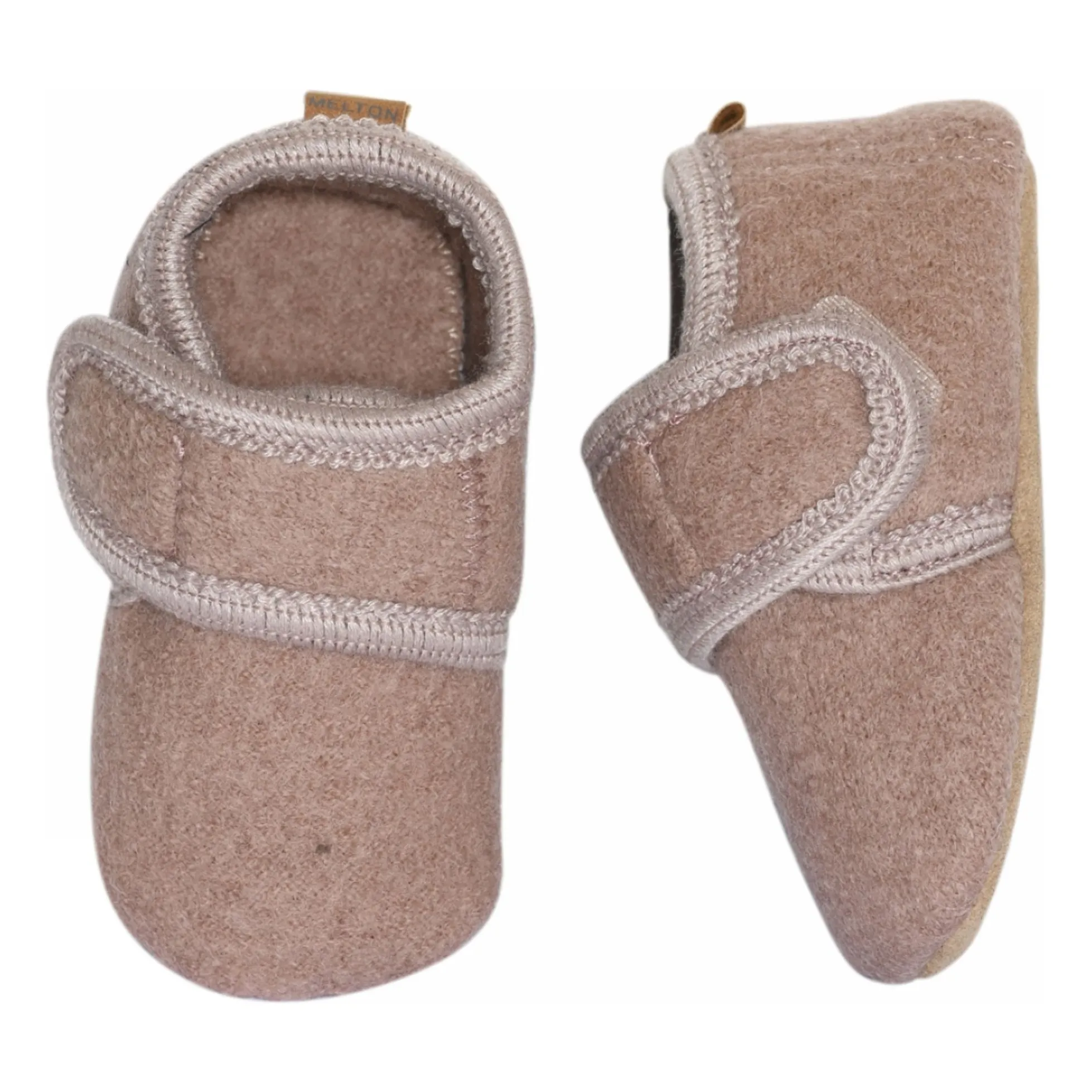 Melton Pink Wool Scratch Slippers