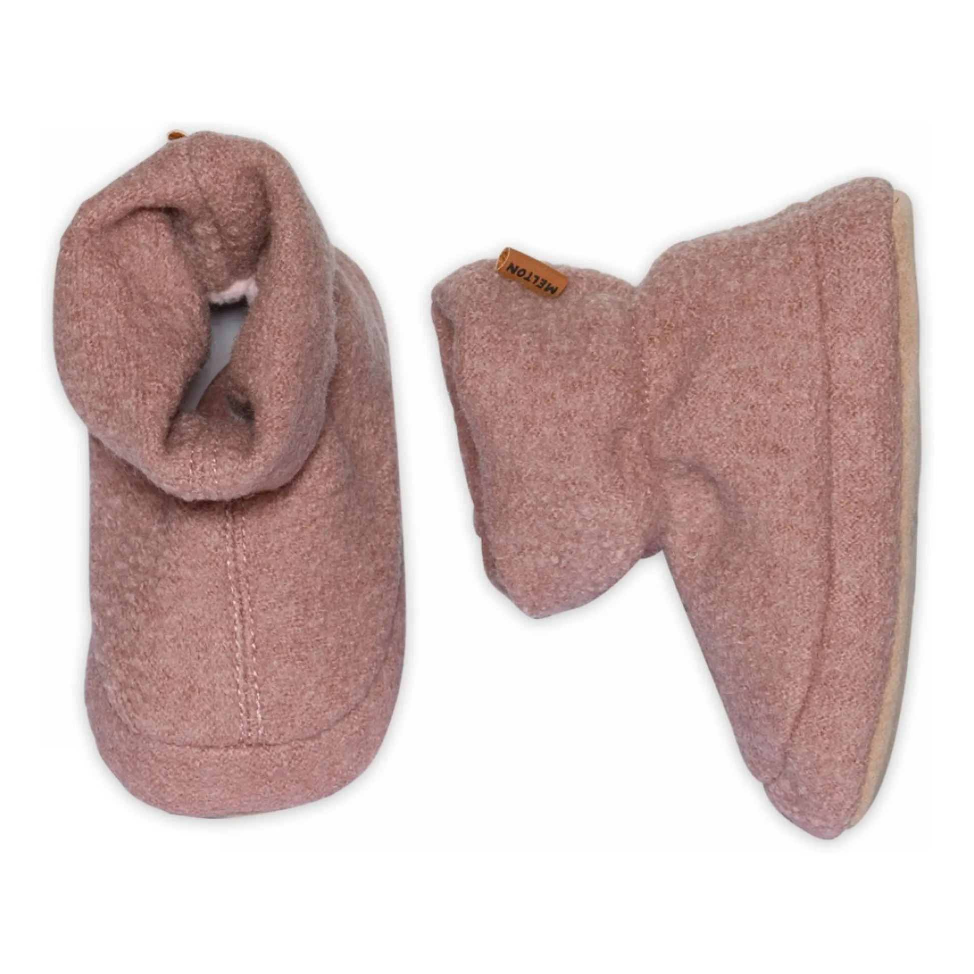 Melton Pink Wolly Wool Slippers