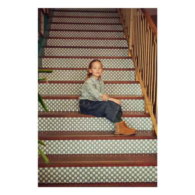 Bottines Trip Back Velours Léopard | Beige