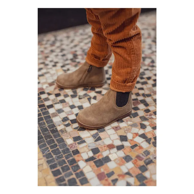 Bottines Bob Jod Zip Velours | Kaki