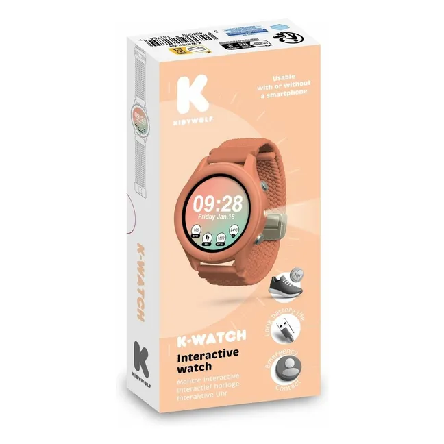 Verbundene Uhr | Korallenfarben