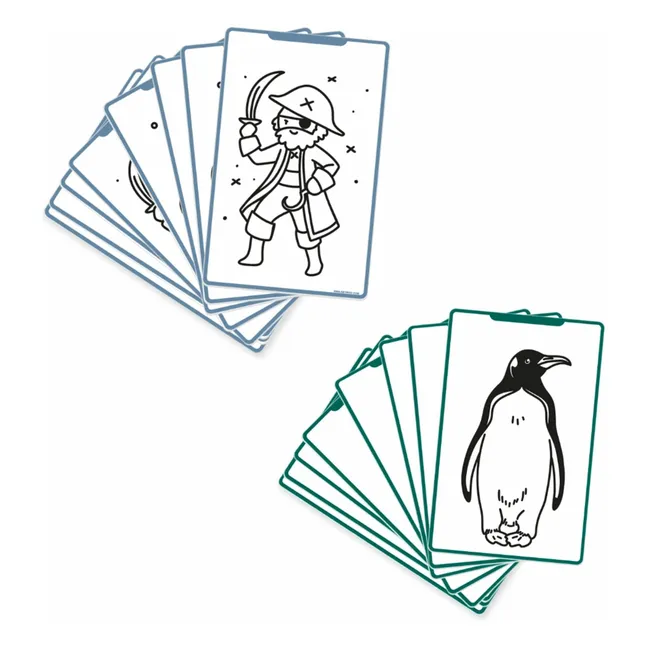 Nachfüllpackung für Kidydraw Mini - Piraten, Prinzessinnen und wilde Tiere