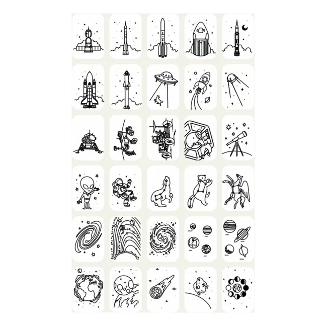 Nachfüllpackung für Kidydraw Mini - Galaxie und Dinosaurier