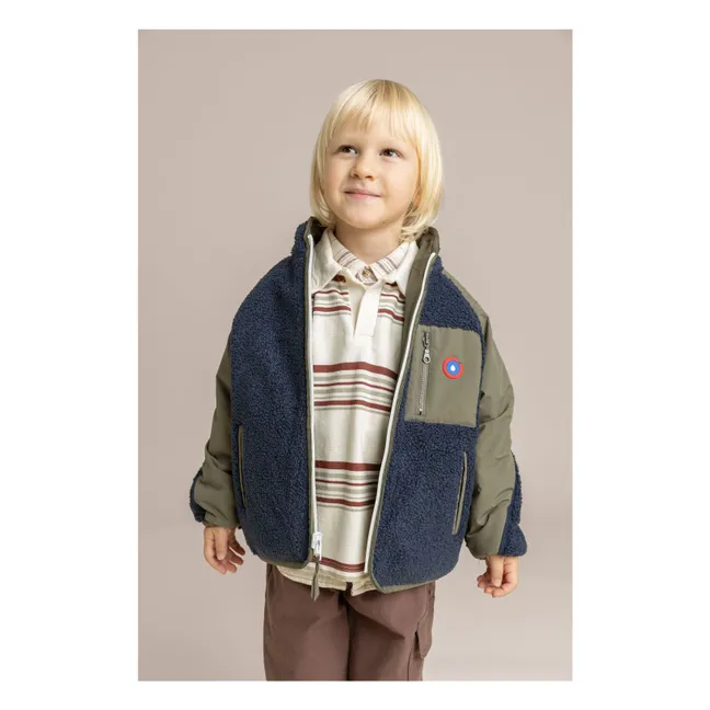 Veste Polaire Réversible Monceau Fibres Recyclées | Vert kaki