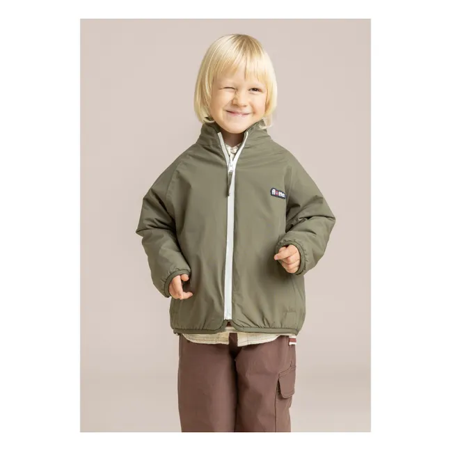 Veste Polaire Réversible Monceau Fibres Recyclées | Vert kaki