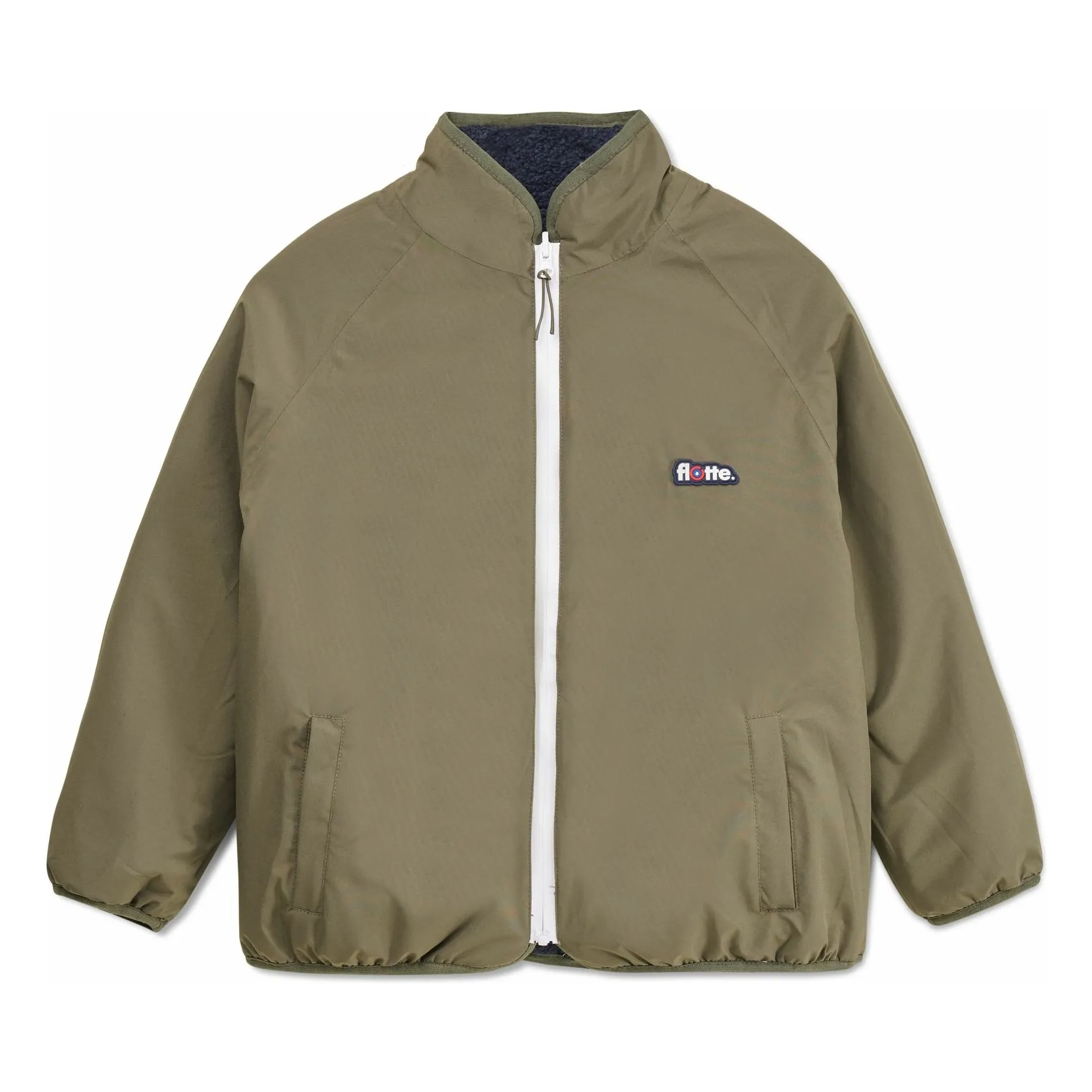 Flotte Khaki Monceau Reversible Windbreaker Recycled Fibers