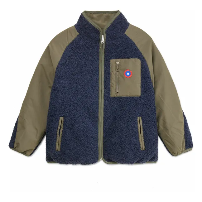 Veste Polaire Réversible Monceau Fibres Recyclées | Vert kaki