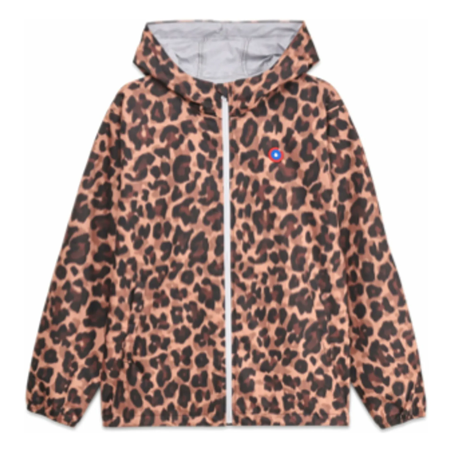 Flotte Girls Brown Waterproof Windbreaker Bastille Leopard Recycled Fibers