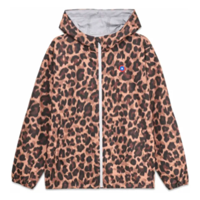 Coupe-Vent Imperméable Bastille Léopard Fibres Recyclées | Marron