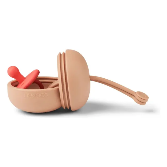 Boite à tétine Philip en silicone | Rose