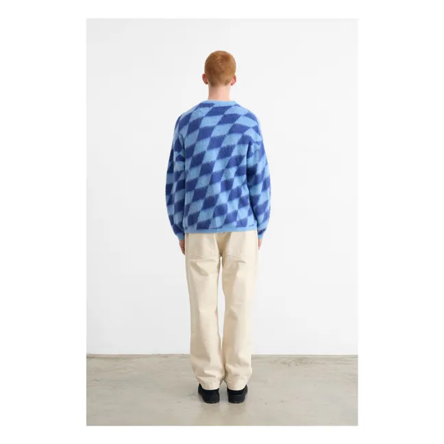 Strickjacke Code | Stahlblau