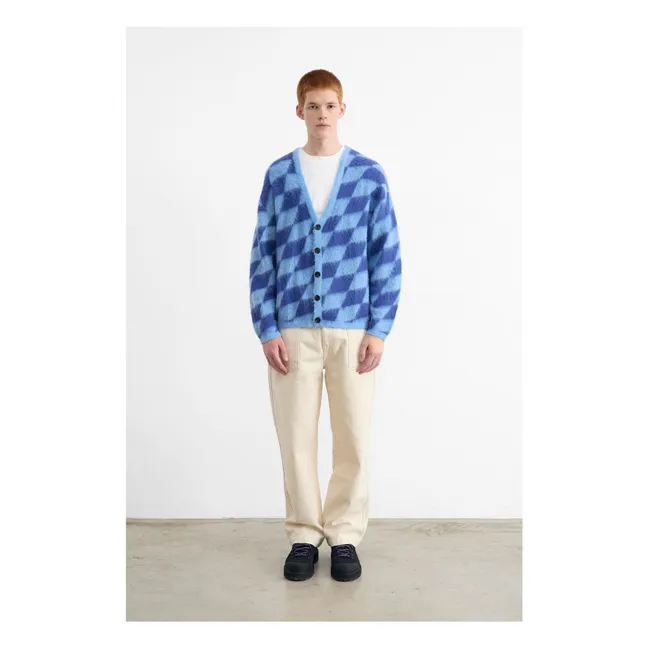 Strickjacke Code | Stahlblau