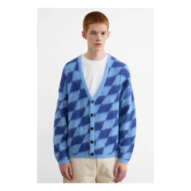 Strickjacke Code | Stahlblau