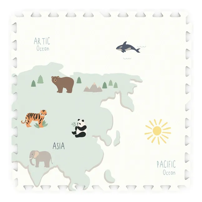 Tapis de jeu modulable Tiloo - Carte du Monde