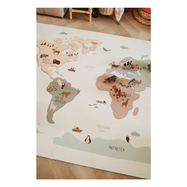 Tapis de jeu modulable Tiloo - Carte du Monde