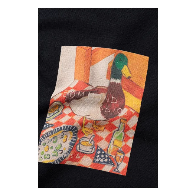 Cute Duck Kapuzenpullover | Schwarz