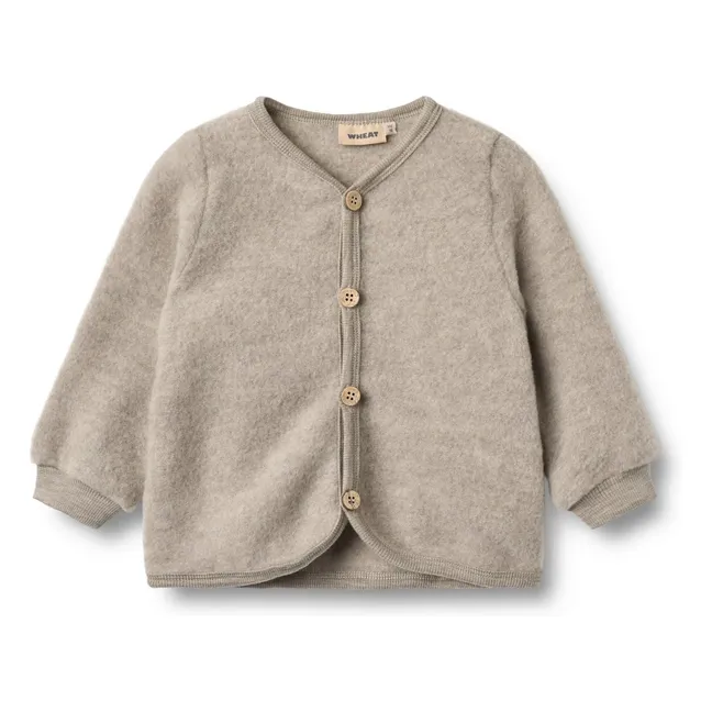 Cárdigan de lana merina Kari | Beige