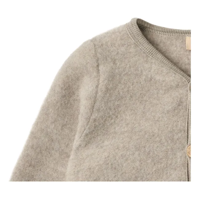 Cárdigan de lana merina Kari | Beige