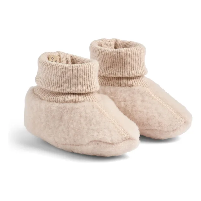 Zapatillas de lana merina Lei | Rosa empolvado