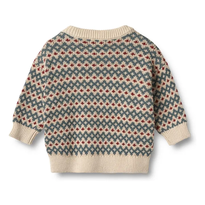 Pull Harlow Jacquard Coton Bio | Beige- Image produit n°2