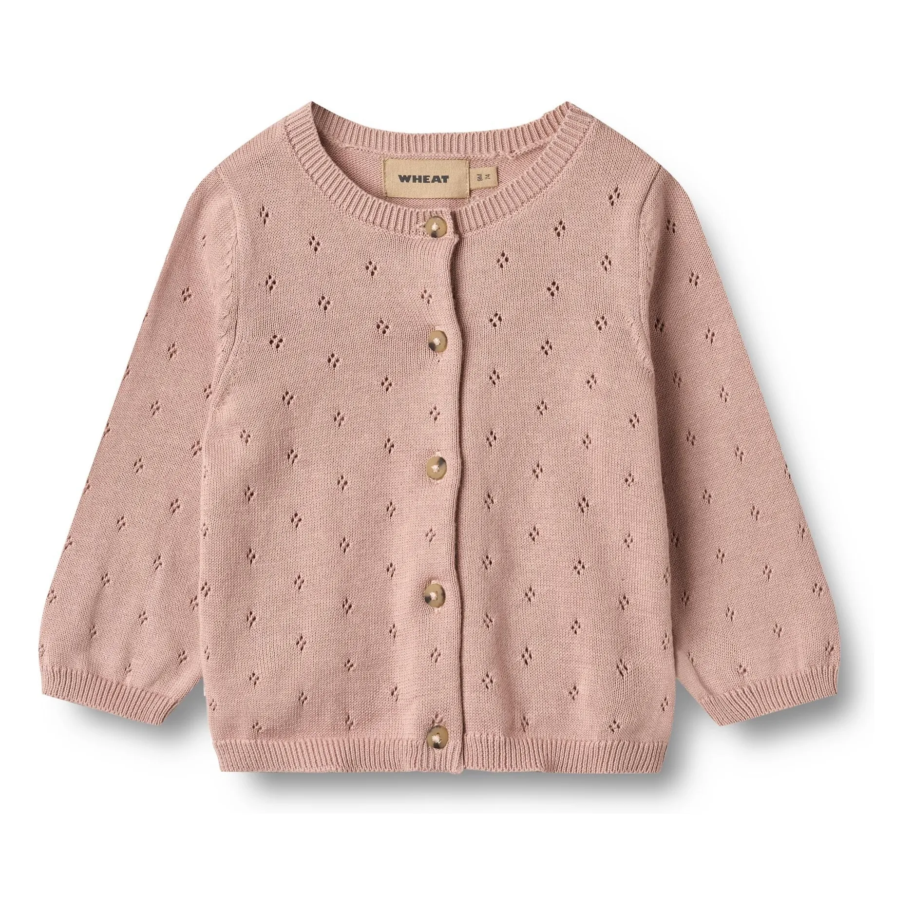 Wheat Pink Maia Organic Cotton Cardigan