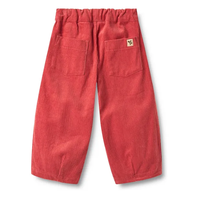 Pantaloni a coste in cotone biologico Juno | Rosso