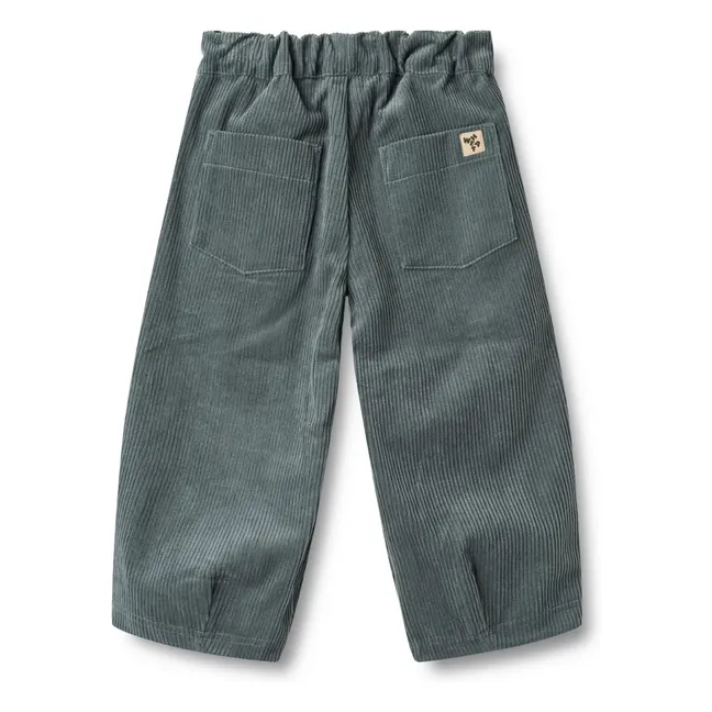 Pantaloni a coste in cotone biologico Juno | Blu