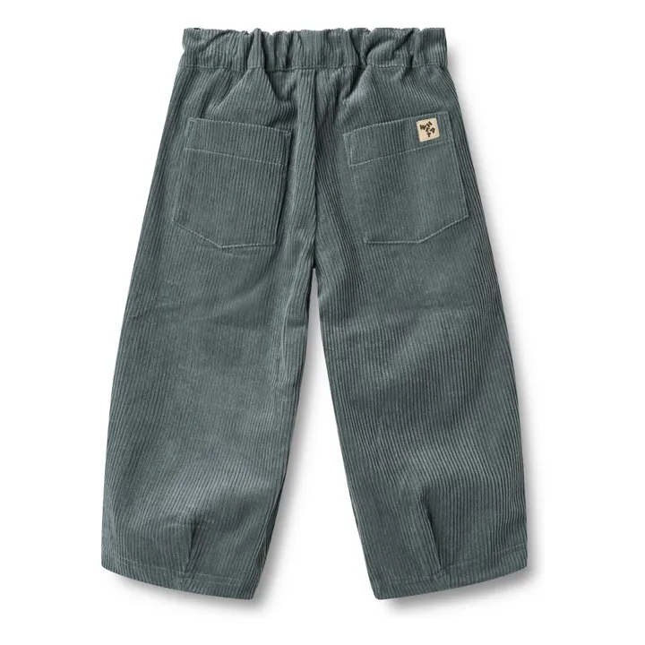 Pantalon Juno Velours Côtelé Coton Bio | Bleu gris- Image produit n°1
