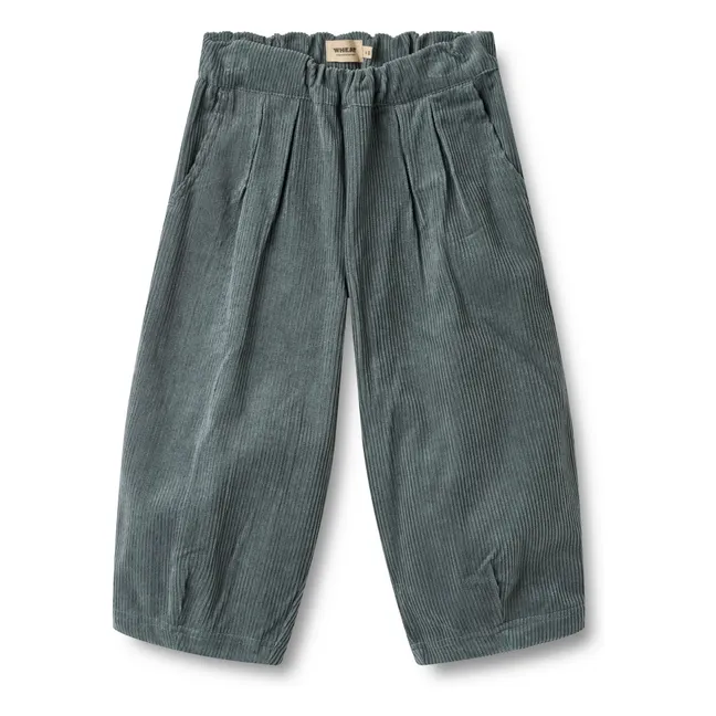 Pantaloni a coste in cotone biologico Juno | Blu