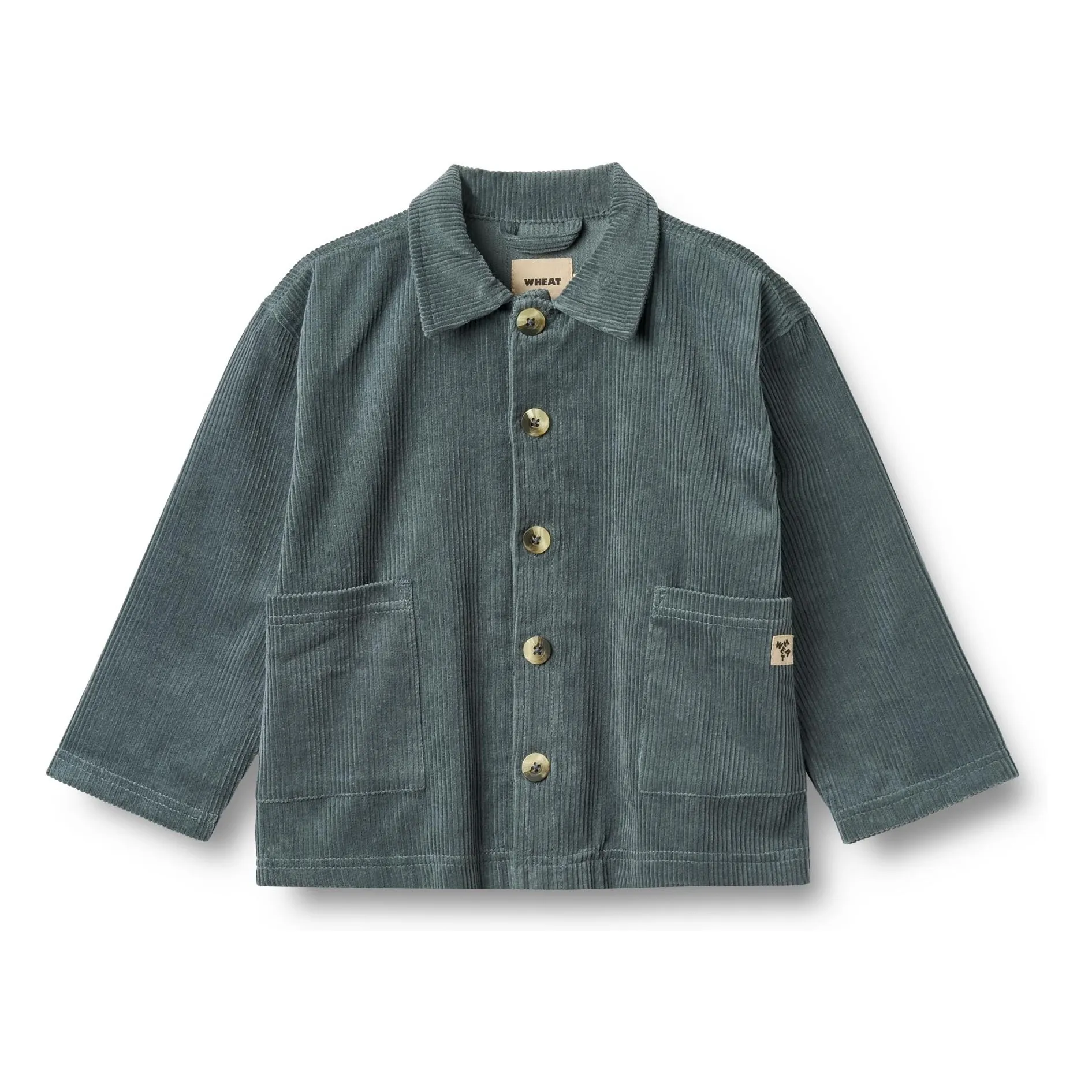 Wheat Grey Blue Sage Organic Cotton Corduroy Overshirt