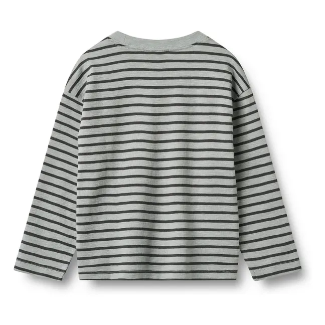 Dallas gestreiftes T-Shirt aus Bio-Baumwolle | Hellblau