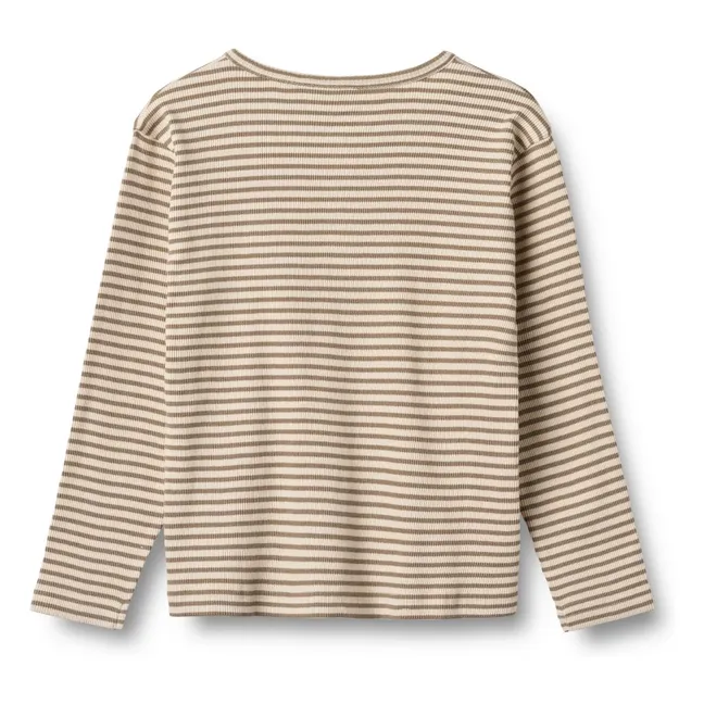 Morris - T-shirt a righe in cotone biologico | Beige