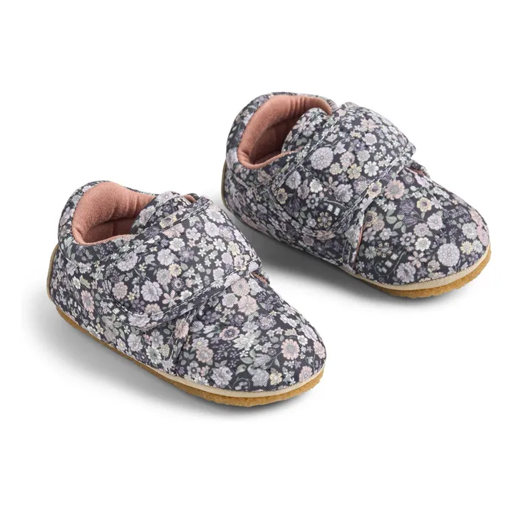 Sasha Flower Slippers Recycled Fibers | Dark grey- Product image n°1