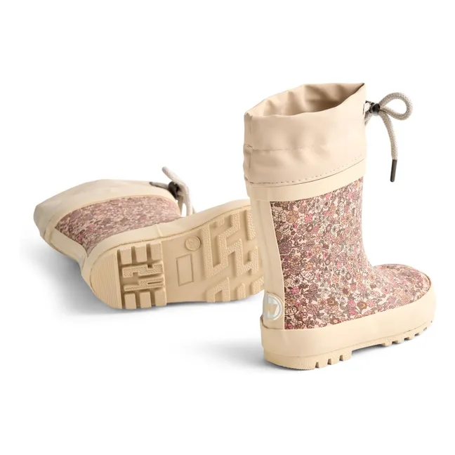 Thermo Print Geblümte Regenstiefel | Rosa