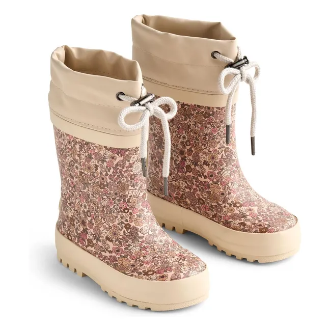 Thermo Print Geblümte Regenstiefel | Rosa
