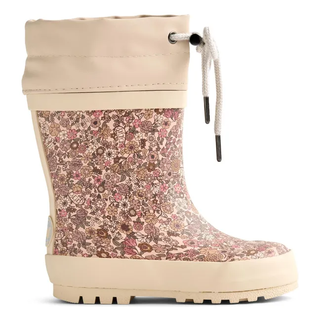 Botas de lluvia floreadas con estampado térmico | Rosa