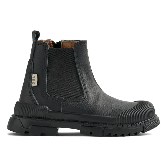 Boots Saida Tex Cuir | Noir