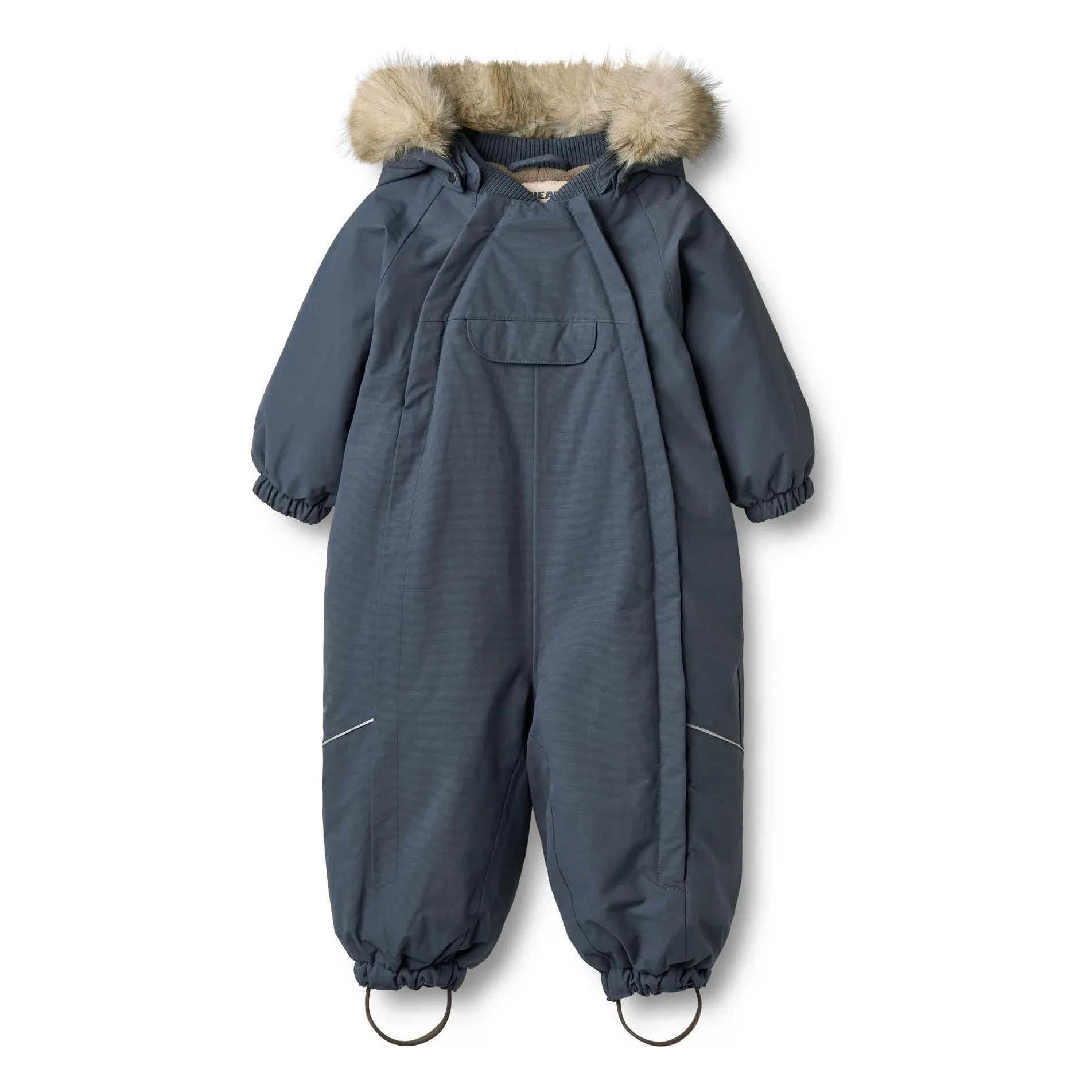 Wheat Navy Blue Nicki Recycled Fiber Ski Suit