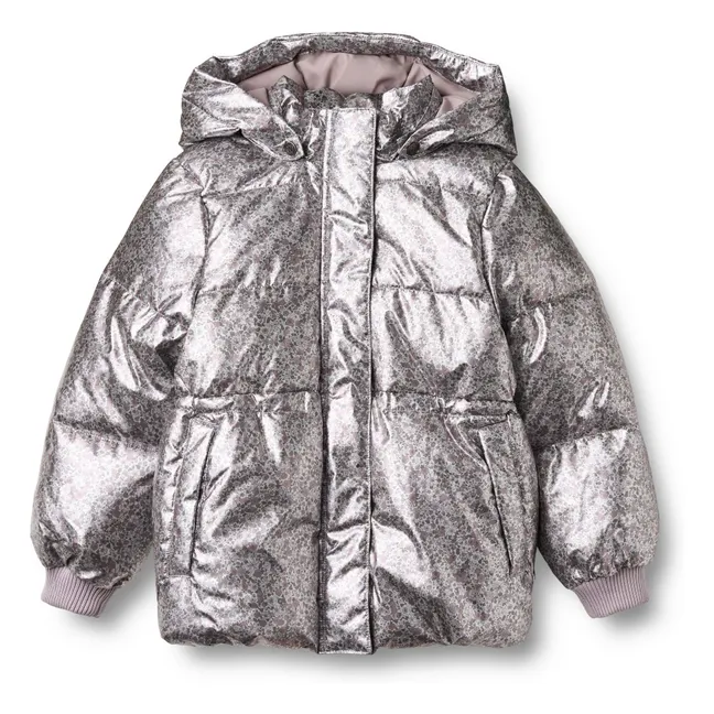 Eli Recycled Fiber Down Jacket | Silver