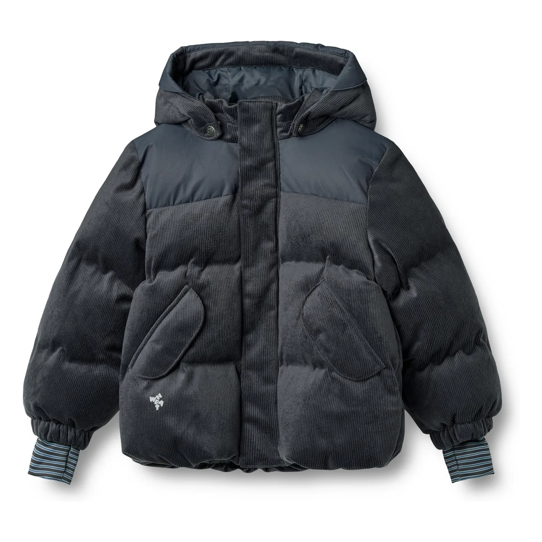 Wheat Navy Blue Mads Recycled Fiber Down Jacket