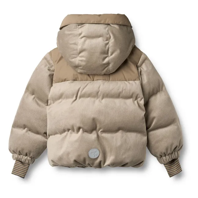 Chaqueta de plumón de fibra reciclada Mads | Beige