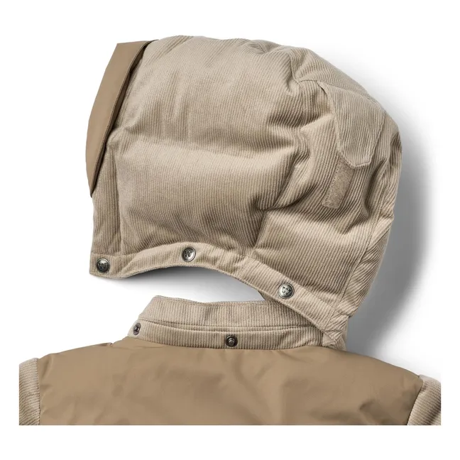 Chaqueta de plumón de fibra reciclada Mads | Beige