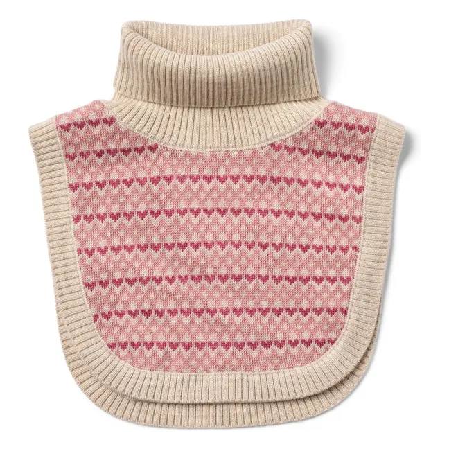 Cache-Cou Jacquard Majo Laine Mérinos | Rose