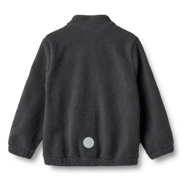 Veste Façon Sherpa Helge Fibres Recyclées | Noir