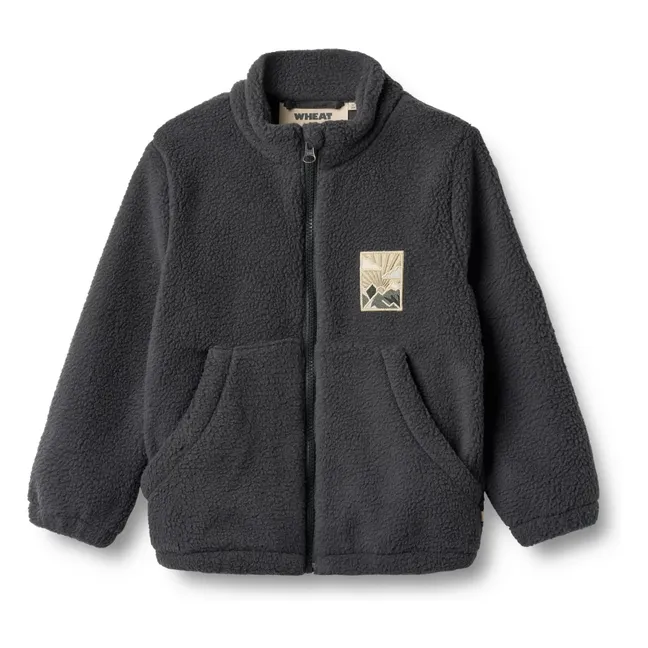 Veste Façon Sherpa Helge Fibres Recyclées | Noir