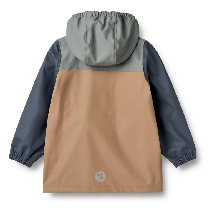 Chaqueta impermeable de fibra reciclada Otu | Azul Gris- Imagen del producto n°2