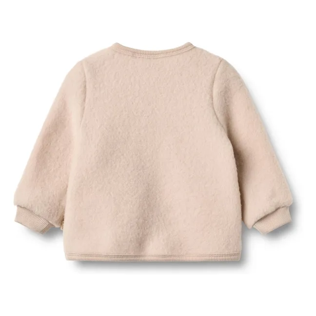 Cardigan Kari in lana merino | Rose poudré