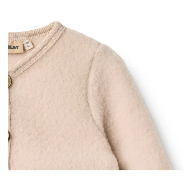 Cardigan Kari in lana merino | Rose poudré