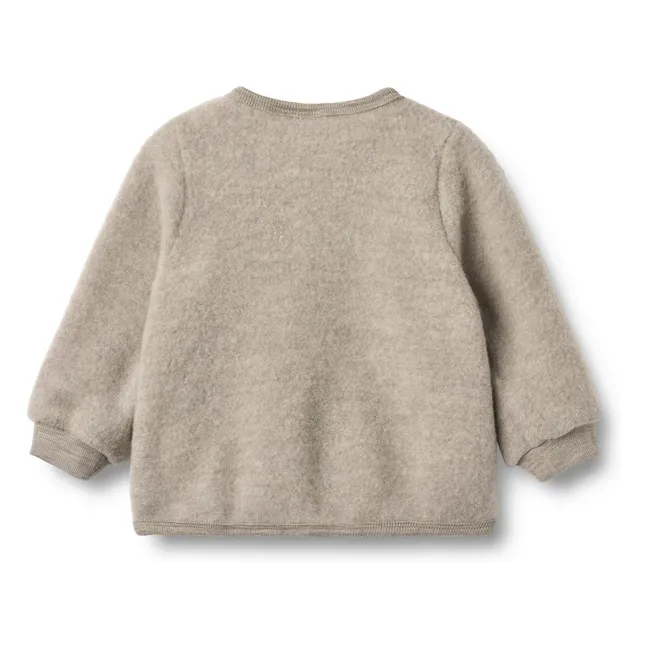 Cardigan Kari in lana merino | Beige